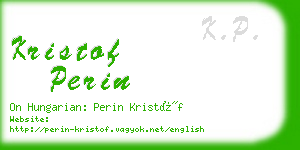 kristof perin business card